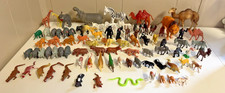 Huge VTG Lot Of Miniature Toy Plastic Safari Animal Figures 83 Pieces Unbranded