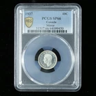 1937 Canada PCGS SP-66 Mirror Specimen Dime 10 Cent With Nice Cameo