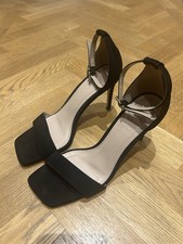 Women’s office London Black Suede High Heeled Sandals Size UK 4 