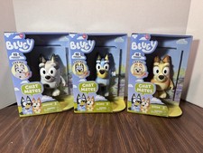 New Lot Of 3 Bluey Chat Mates Muffin, Bluey,  Bingo Talking Action Figure Toy