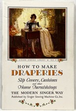 1930 Singer How To Make Draperies #4 Instruction Book SC Antique 17916
