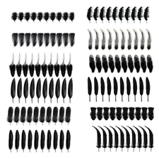 Natural Craft Feather Black Feather For Hat Earrings Jewelery Decoration