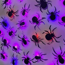 DR.DUDU 36 Pack Halloween Spider Wall Decor, 3D Window Stickers with Multi-Color