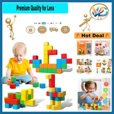 Magnetic Blocks 30pcs for Toddlers 1.41 Inch Large Magnet Cubes STEM Learning...