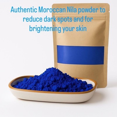 Premium Qualität Rein Marokkanisch Blau Nila Pulver/Gesichtsmaske/Hautpflege Auswahl 70 gm
