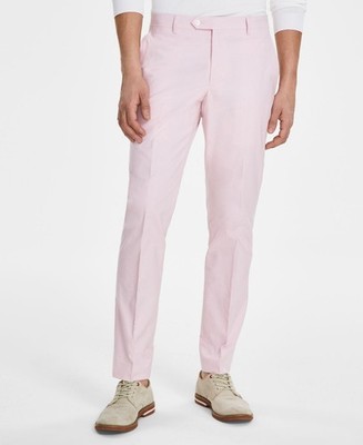 Tommy Hilfiger Mens TH Flex Stretch Suit Separate Pant Light Pink Size 32x30 NWT