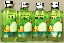 QTY 4 - Bath  Body Works CUCUMBER MELON Body Wash Shower Gel 10oz