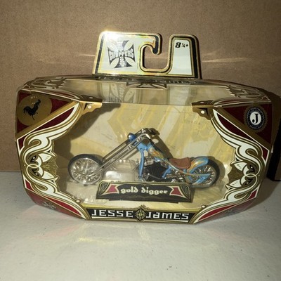 2006 West Coast Choppers JESSE JAMES Gold Digger Motorcycle Light Blue w/Flames