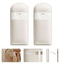 2 Packs XLarge Beige Space Saving Garment Bags, Compression Zipper, Suit, Coat