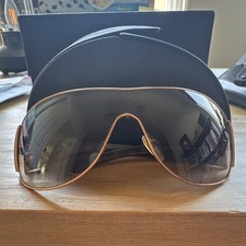 PRADA Milano Oversized Shield Sunglasses Tortoiseshell Brown Gradient UV400