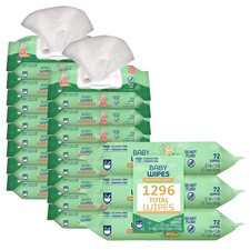 Baby Wipes with Aloe Vera  Shea Butter   6 Pack 1296 Wipes Total 