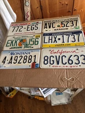 Lot # 2 Of 6 License Plates Different States 2021 Or Older