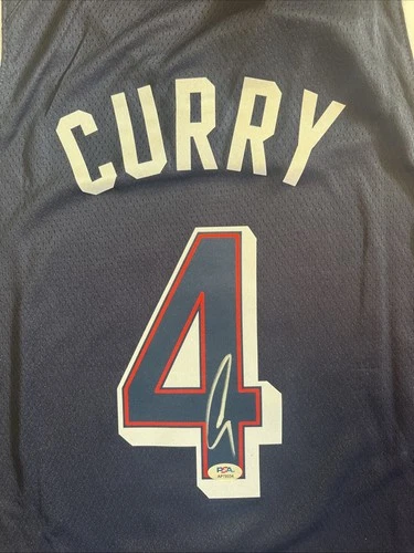 Stephen Curry Signed 2024 Team USA Olympics Jersey PSA/DNA Golden State Warriors