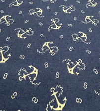 Nautical Anchor Print Blue Cotton Fabric Lakeside Gatherings Moda BTHalfY 33