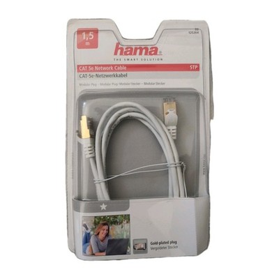 Hama CAT-5e Netzwerkkabel 1.5m STP Patchkabel Gold-plated Gigabit Ethernet LAN W