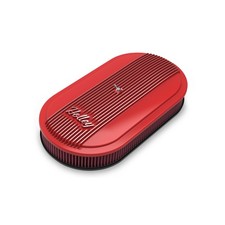 120-404 Holley Vintage Series Oval Air Cleaner - Gloss Red Machined 120-404 Holley Vintage Series Oval Air Cleaner - Gloss Red Machined