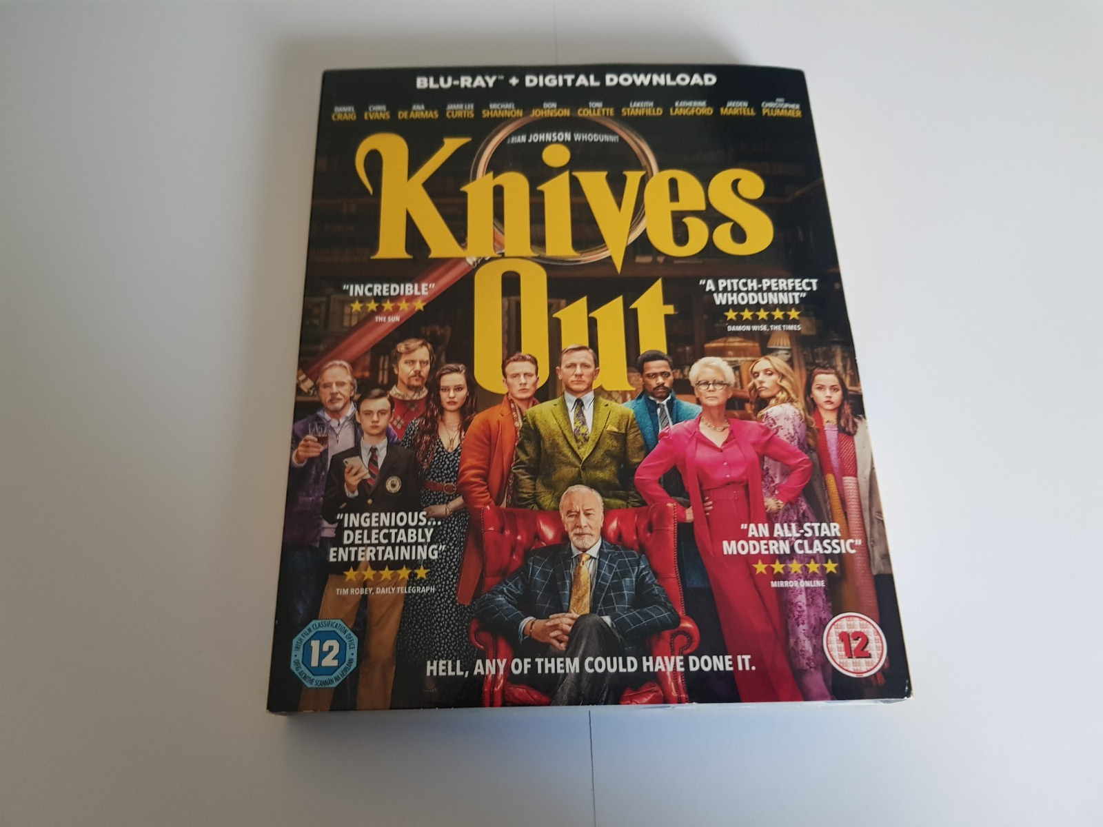 Knives Out 2019 Film blu Ray Movie Daniel Craig Chris Evans No Inlay