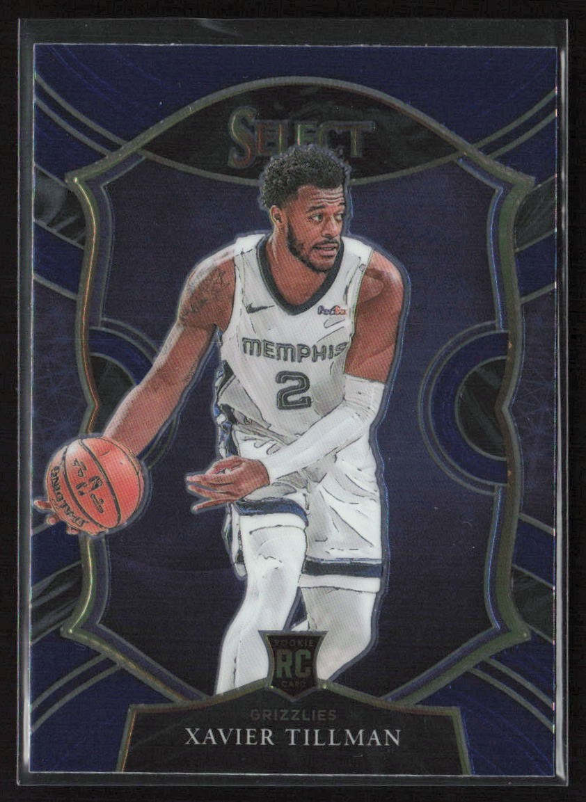 2020-21 Panini Select Blue Xavier Tillman #95 Memphis Grizzlies