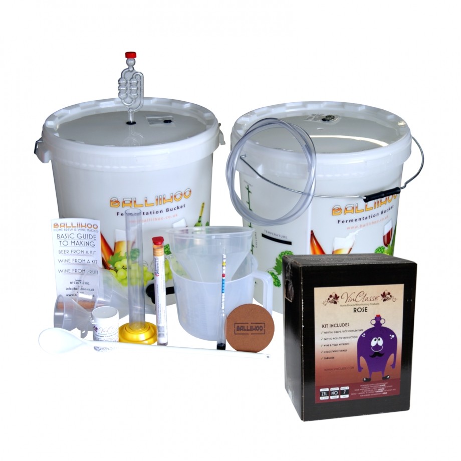 Homebrew Wine Starter Kit Equipment Rose Blush Ingredients For 30 Bottles