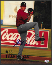 Tyler Matzek autograph signed 8 x 10 inch photo