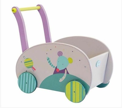 Moulin Roty Wooden Walking Trolley - Les Jolis Pas Beaux collection (New in Box)