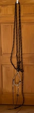 Rawhide Bosal with Hanger and 18' 1/2" Horse Hair Reins, plus Rawhide Cream