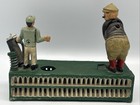 MTB-Cast Iron Golfers Birdie Putt Coin Piggy Bank Golf Mechanical Moving Vintage — photo 6