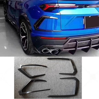 For Lamborghini Urus 2018+ Carbon Fiber Front + Rear Bumper Canard Fins Spoiler