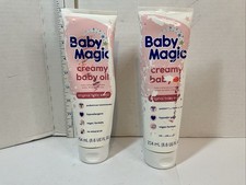 2 X Baby Magic Creamy Baby Oil Original Scent 8.6oz READ