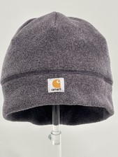 Carhartt Fleece Beanie Reversible Winter Hat Purple Gray Logo OS