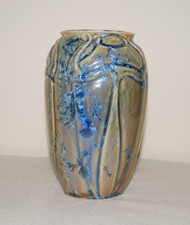 Mougin Brothers Crystalline Glaze Baluster Vase - Mougin Nancy