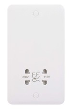 Image of Schneider Electric Lisse White Moulded - Shaver Socket, Dual Voltage