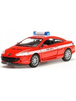 "Peugeot 407 \"Neuheit\" Fire Departement Welly MaßStab:1:34 Modellauto Rot"