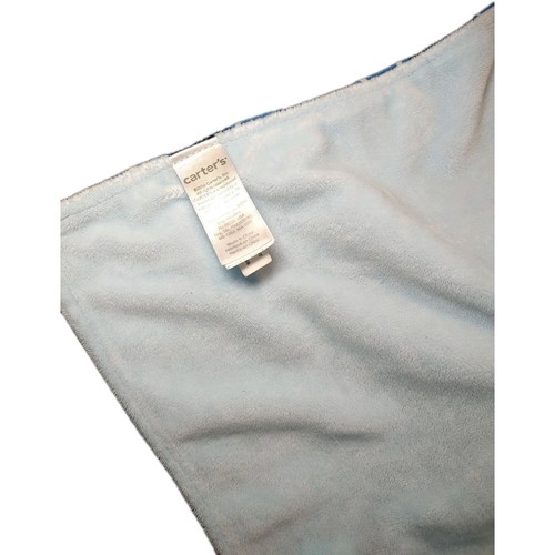Carters Lovey Security Blanket Plush Football Blue Navy White Brown Sports Baby - Picture 4 of 4