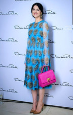 Dolce & Gabbana SS2015 Sacred Heart Print Sheer Blue Silk Chiffon Dress IT42