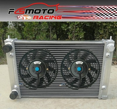 Radiator+Fans For VW Golf GTI MK2 Scirocco Corrado Jetta 1.6 1.8 16V 1982-1992
