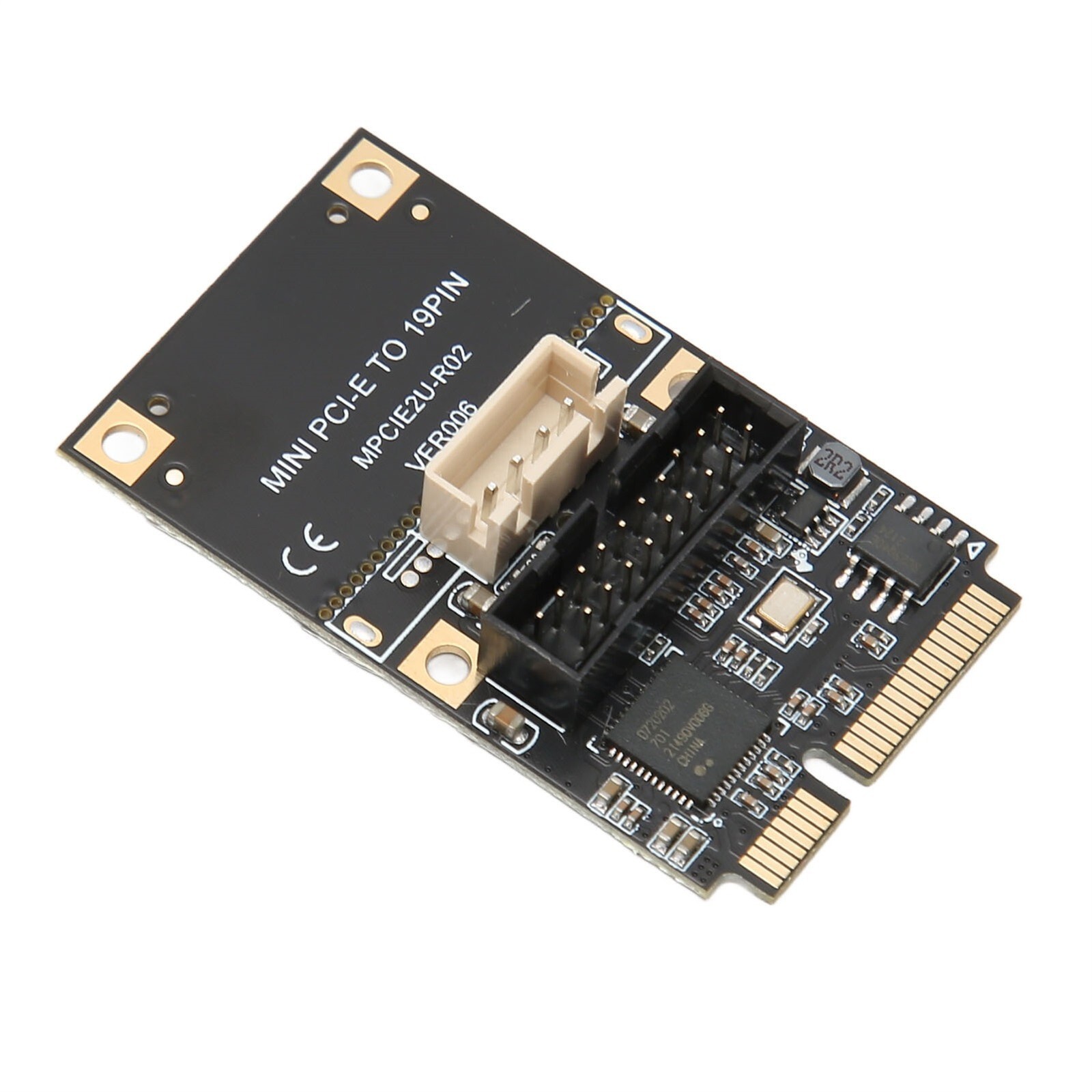 Mini PCIE to USB3.2 GEN1 Front 19Pin Expansion Card 5Gbps USB Hot Swap Expansion