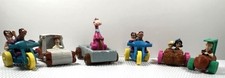 Vtg 90's Flintstones The Movie Cars Figures Lot of 6 McDonald's Happy Meal Toys