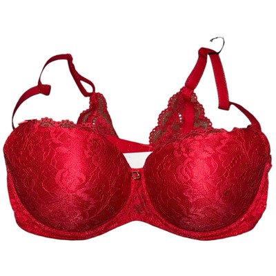 Aubade Moulded Cup Bra Gala Red - Swarovski Charm  - 32D - BNWT RRP £105