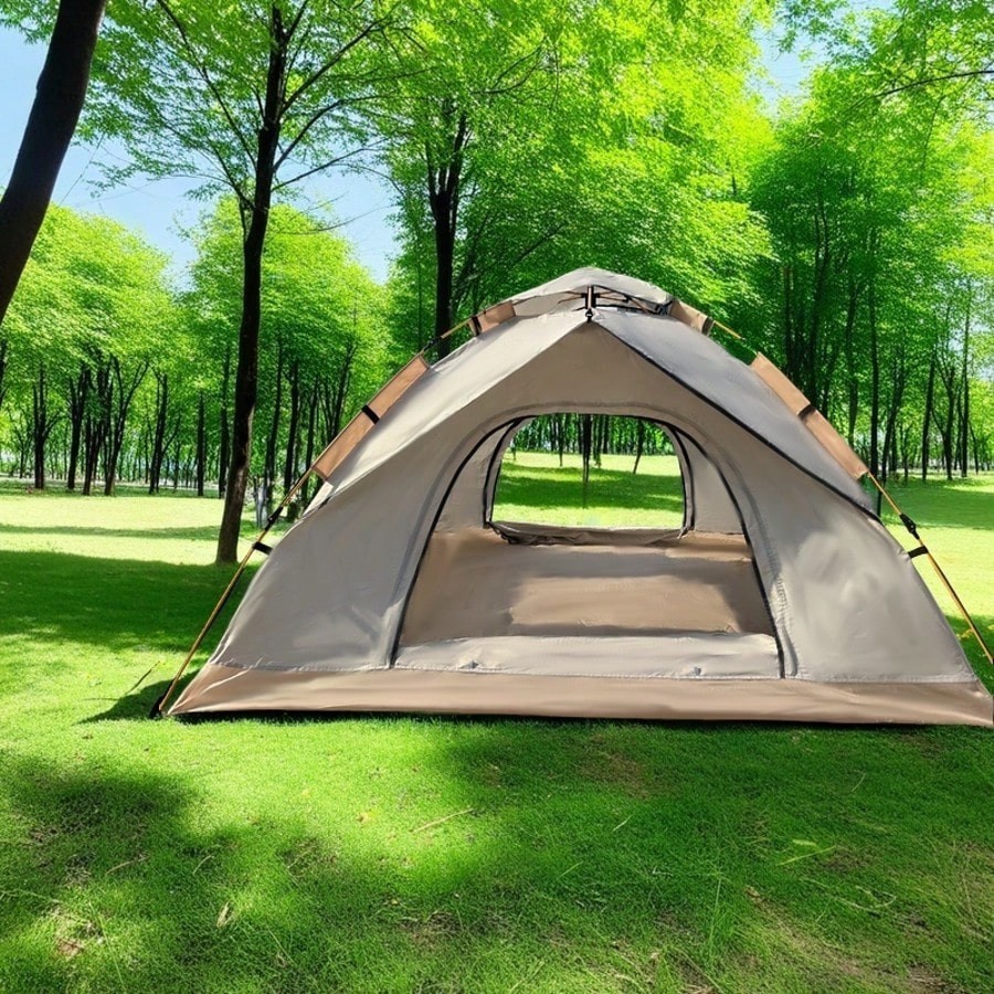 Extra Large 4 Person Tent with Mesh Screen Lightweight Family Camping White New