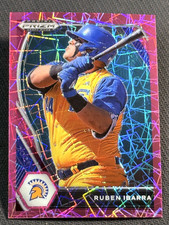2021 Panini PRIZM PINK LASER REFRACTOR PROSPECT Ruben Ibarra item 1
