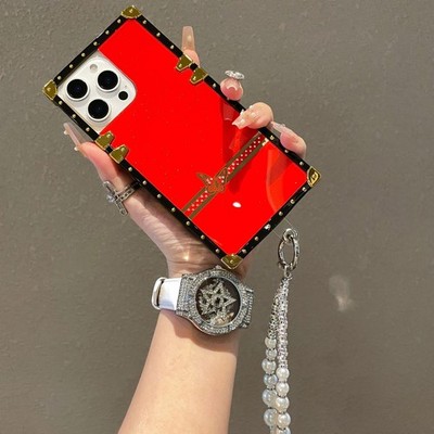 Chain Diamond Butterfly Phone Case For iPhone 17 16 15 14 13 12 11 Pro Max Air