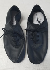 Leo's Jazz Dance Shoes 3.5AD 7038 Protege Black Leather Split Sole Lace Up 5032