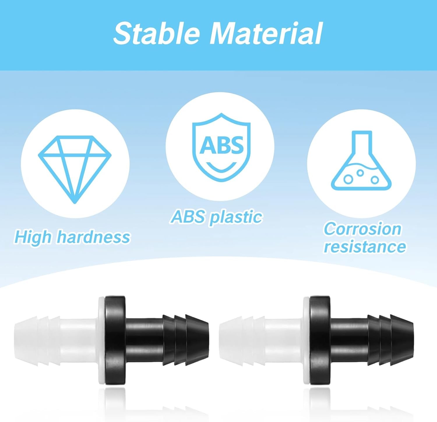 2 Pcs Check Valve 3/8 Inch Plug-in Check Valve Camis One-Way Gas Tank Valves for