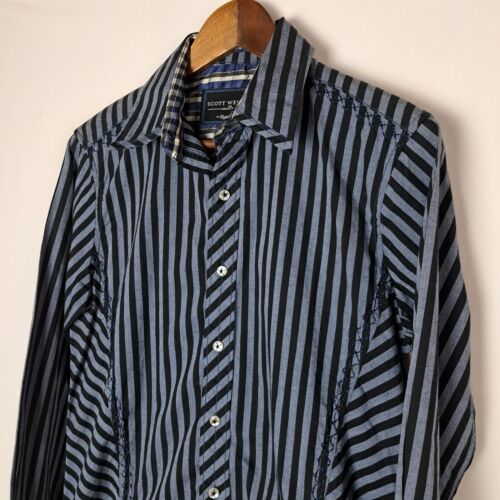 Scott Weiland English Laundry Shirt Mens Small Blue Button Front L/S Flip Cuff - Picture 4 of 21