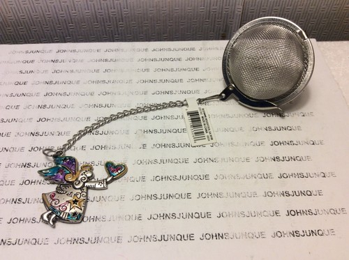 GANZ TEEEI TEEKUGEL Neu mit Etikett Silber Bunt Engel mit Herz - Bild 1 von 2