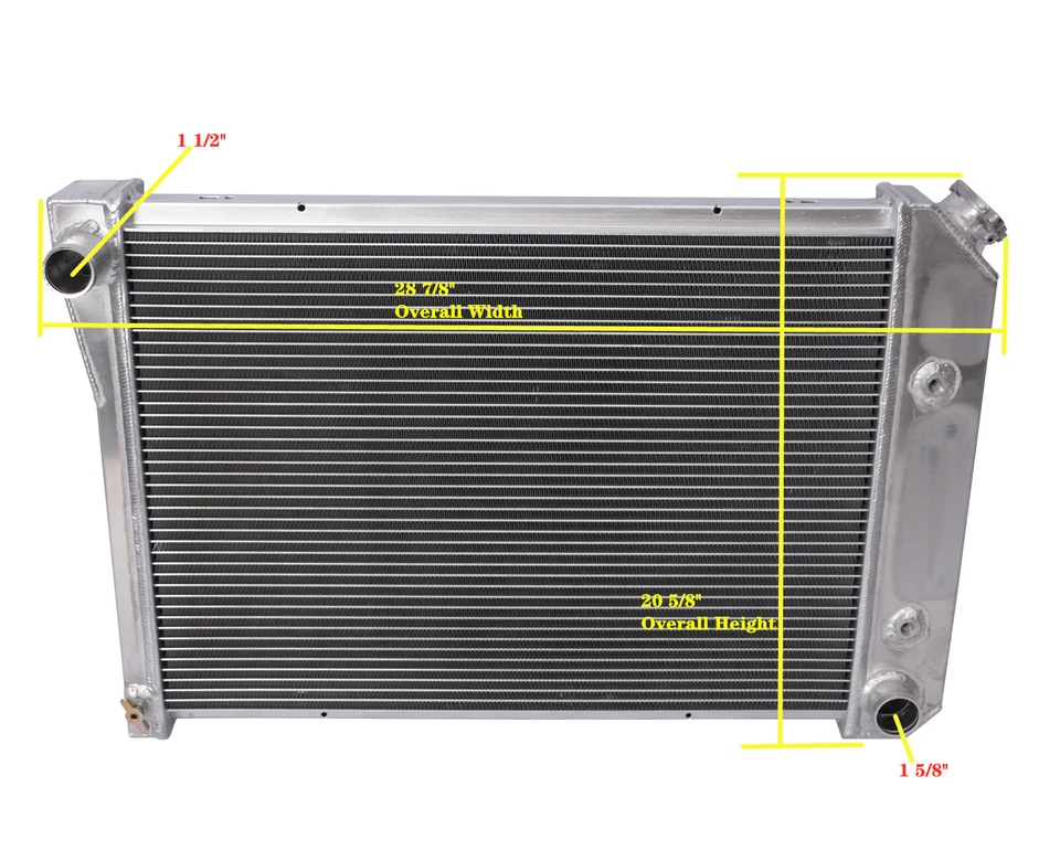 2.5"Core Thick 3 Row Aluminum DPI412 Radiator for 1968-1974 Chevy Nova 23" Core - Imagem 2 de 4