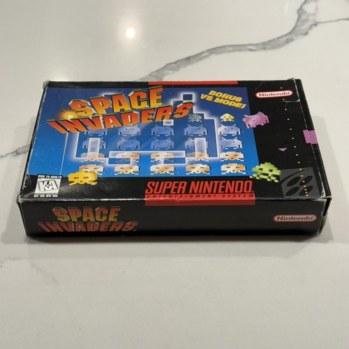 Space Invaders (SNES, 1997) Authentic CIB Box No Manual TESTED FAST SHIPPED - Picture 3 of 22