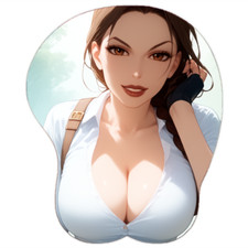 Lara Croft 3D Boobs Mouse Pad Tomb Rider Game Anime Ergonomic Wrist Rest Gift