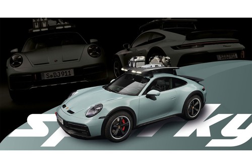 Sparky YO64016 Porsche 911 Dakar 3.0 (992) grüngrau 2023 Maßstab 1:64